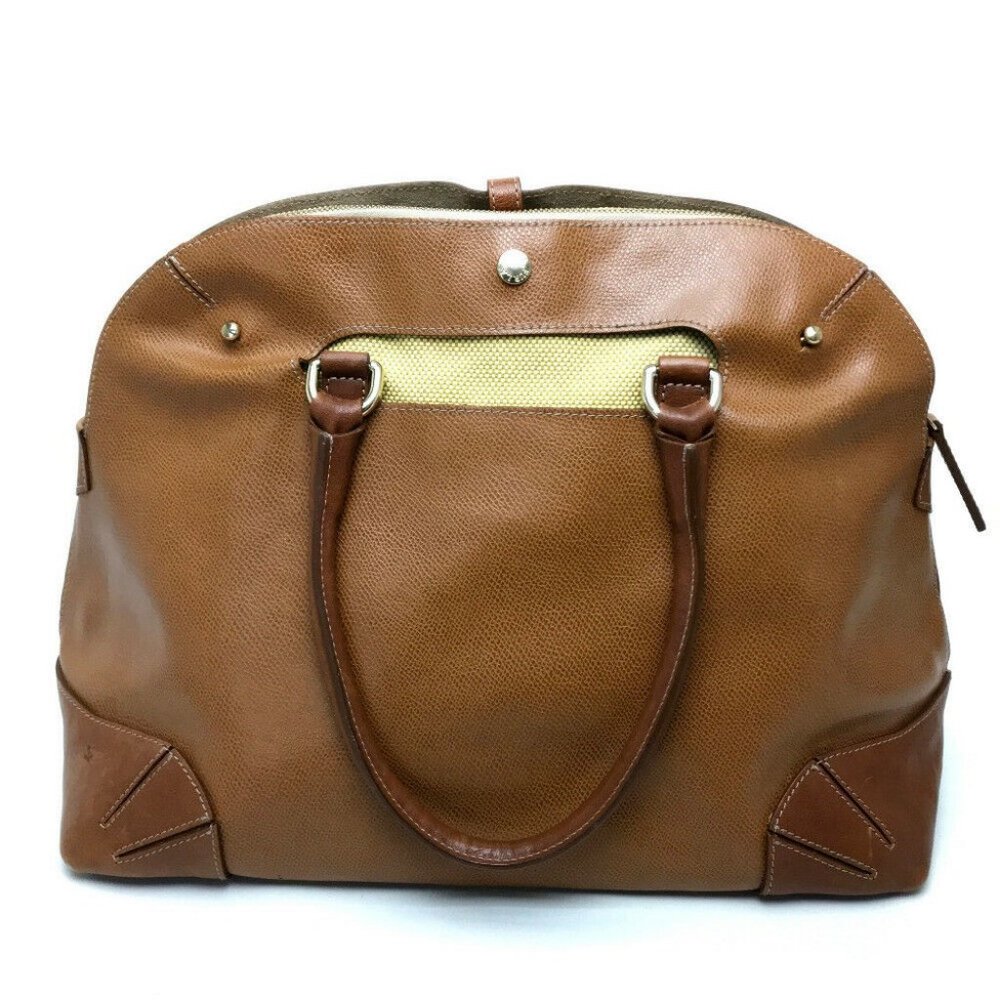 FURLA Shoulder Bag Hand Bag Canvas / Leather Brown - Picture 5 of 10